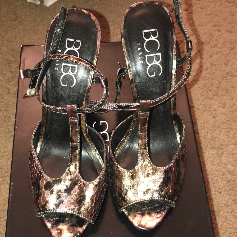 Metallic Gold Heels